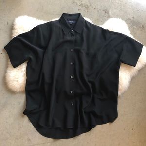 Madewell Oversized Silk Button Down Blouse